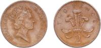 Great Britain 2 Pence Great Britain Kingdom 1985 2 Pence - Elizabeth II (3rd portrait; non-magnetic) Bronze Royal Mint (107113000) 7.17g XF KM 936 Sp -