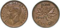 Canada 1 Cent Canada British Dominion 1 Cent - George VI (without ET IND:IMP:) Bronze Royal Canadian Mint 3.24g XF KM 41 Schön 40 -