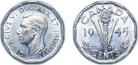 Canada 5 Cents Canada British Dominion 1945 5 Cents - George VI (Victory; steel) Chromium plated steel Royal Canadian Mint (18893216) 4.54g AU -
