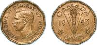 Canada 5 Cents Canada British Dominion 1943 5 Cents - George VI (Victory; tombac) Tombac (Cu 88%, Zn 12%) Royal Canadian Mint (24760256) 4.54g -