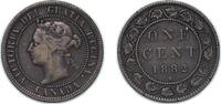 Canada 1 Cent Canada British Dominion 1882 H 1 Cent - Victoria Bronze (Cu 95%, Sn 4%, Zn 1%) Royal Canadian Mint (4000000) 5.67g VF KM 7 Schön -