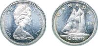 Canada 10 Cents Canada British Dominion 1968 10 Cents - Elizabeth II (2nd portrait; Silver (.500), Ottawa mint) Silver (.500) Royal Canadian Min -