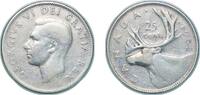 Canada 25 Cents Canada British Dominion 1952 25 Cents - George VI (w/o IND:IMP:) Silver (.800) (.800 silver .200 copper) Royal Canadian Mint of -