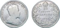 Canada 25 Cents Canada British Dominion 1910 25 Cents - Edward VII Silver (.925) (.925 silver .075 copper) Royal Canadian Mint of Ottawa (357756 -