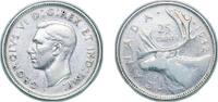 Canada 25 Cents Canada British Dominion 1942 25 Cents - George VI (with IND:IMP:) Silver (.800) Royal Canadian Mint of Ottawa (6935871) 5.83g XF -