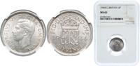 Great Britain 6 Pence Great Britain Kingdom 1944 6 Pence - George VI (1st coinage) Silver (.500) Royal Mint (Tower Hill) (37952600) 2.83g NGC MS 62 KM -