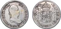 Chile 2 Reales Chile Spanish colony 1813 So FJ 2 Reales - Ferdinand VII (bust of Ferdinand VII) Silver (.896) Santiago Mint (136000) 6.51g VF K -