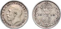 Great Britain 3 Pence Great Britain Kingdom 1918 3 Pence - George V (1st issue; incl. Maundy) Silver (.925) Royal Mint (Tower Hill) (20630900) 1.4g XF -