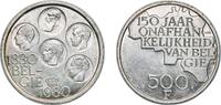 Belgium 500 Francs Belgium Kingdom 1980 500 Francs (Independence; Dutch text) Silver (.925) clad copper-nickel (7.5% copper + 75% copper, 25% nicke -