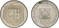 Poland 200 Zlotys Poland People's Republic 1974 MW 200 Zlotys (People's Republic; Trial Strike) Silver (.625) (20) 14.6g UNC KM Pr248 Fischer Po P -