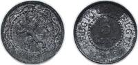 Belgium 5 Centimes Belgium Kingdom 1916 5 Centimes (German Occupation Coinage) Zinc (45464000) 2.5g UNC KM 80 Schön 45 LA BFM-24 -