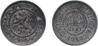 Belgium 10 Centimes Belgium 1916 10 Centimes (German Occupation Coinage) Zinc Royal Mint of Belgium (37382011) 3.94g UNC KM 81 LA BFM-37 Schön 46 -