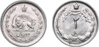 Iran 2 Rials Iran Empire 1960 (1339 ) 2 Rials - Mohammad Rezā Pahlavī Copper-nickel (75% Copper, 25% Nickel) Tehran Mint (8575000) 3.03g UNC -