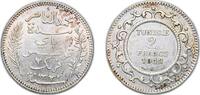 Tunisia 2 Francs Tunisia 1912 (AH1325) A 2 Francs - Muhammad V Silver (.835) Monnaie de Paris (306) 10.02g UNC KM 239 -