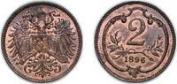 Austria 2 Hellers Austria Archduchy of Austria 1896 2 Heller Bronze (43080000) 3.35g UNC KM 2801 Schön 4 -