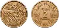 Morocco 2 Francs Morocco 1945 (AH1364) 2 Francs - Mohammed V Aluminium bronze Monnaie de Paris (12000000) 7.83g AU Y 42 Lec 233 Schön 34 -