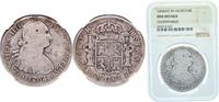 Mexico 8 Reales Mexico Spanish colony 1804 TH 8 Reales - Charles IV Silver (.903) Mexican Mint 27.07g NGC FINE Chopmarked KM 109 -