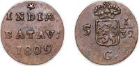 Netherlands East Indies ½ Duit Indonesia Netherlands East Indies 1809 ½ Duit (Batavia) Copper 1.37g XF KM 75 -