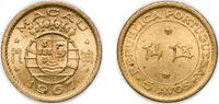 Macau 5 Avos China Macau Portuguese Overseas Province 1967 5 Avos Nickel brass (5000000) 2.57g UNC KM 1a Gomes M2.01 Schön 1a -