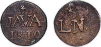Faroe Islands 1 Duit Java 1810 1 Duit - Louis Napoleon Copper 2.85g VF KM 19/225 -