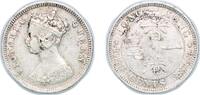 Hong Kong 10 Cents Hong Kong British colony 1892 10 Cents - Victoria Silver (.800) Royal Mint (5500000) 2.67g VF KM 6 -