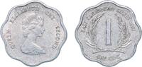 Eastern Caribbean States 1 Cent Eastern Caribbean States 1981 1 Cent - Elizabeth II (2nd portrait) Aluminium Royal Mint 0.8g XF KM 10 -