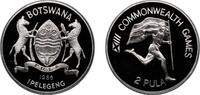 Botswana 2 Pula Botswana Republic 1986 2 Pula (Commonwealth Games) Silver (.500) (50000) 28.59g PF KM 17 Schön 17 -