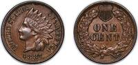 United States 1 Cent United States Federal republic 1887 1 Cent Indian Head Cent Bronze (.950 copper, .050 tin and zinc) United States Mint of Phil -