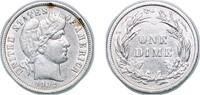 United States 1 Dime United States Federal republic 1909 1 Dime Barber Dime Silver (.900) (.100 copper) United States Mint of Philadelphia (1024000 -