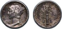 United States 1 Dime United States Federal republic 1916 S 1 Dime Mercury Dime Silver (.900) San Francisco Mint (10450000) 2.48g AU KM 140 Schön 13 -