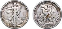 United States ½ Dollar United States Federal republic 1917 ½ Dollar Walking Liberty Half Dollar Silver (.900) (12300000) 12.51g VF KM 142 Schön 136 -