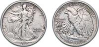 United States ½ Dollar United States Federal republic 1917 ½ Dollar Walking Liberty Half Dollar Silver (.900) (12300000) 12.49g XF KM 142 Schön 136 -