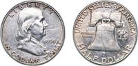 United States ½ Dollar United States Federal republic 1950 ½ Dollar Franklin Half Dollar Silver (.900) Philadelphia Mint (7742123) 12.6g XF KM 199 Sc -