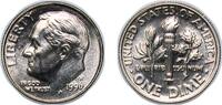 United States 1 Dime United States Federal republic 1996 W 1 Dime Roosevelt Dime Copper-nickel clad copper (91.67% Copper, 8.33% Nickel) (1457000) -