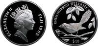 10 Dollars 1995 Fiji Fiji Republic 1995 10 Dollars - Elizabeth II (Endangered Wildlife) Silver (.925) (10000) 31.37g PF KM 74 Schön 74 PF