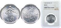 France 5 Francs France Fifth Republic 1960 5 Francs Silver (.835) (55082000) 12g NGC MS 63 KM 926 Gad 1789 770 Franc 2014 340 Schön 235 -