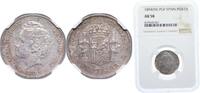 Spain 1 Peseta Spain Kingdom 1894 *18-94 PGV 1 Peseta - Alfonso XIII (2nd portrait) Silver (.835) Madrid Mint (1044000) 5g NGC AU 58 KM 702 Cal -
