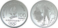 France 100 Francs France Fifth Republic 1991 100 Francs 1992 Olympics, Albertville, Cross-country Skiing -
