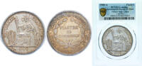 French Indochina 1 Piastre French Indochina French colony 1900 A 1 Piastre Silver (.900) (Copper .100) Paris Mint (13319000) 27g PCGS AU KM 5a.1 KM 5a.2 KM -