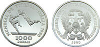 1000 Dobras 1990 (Mintage 15000) São Tomé and Príncipe Saint Thomas & Prince Democratic Republic 1990 1000 Dobras Football World Championship Ita...