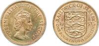 Jersey ¼ Shilling Jersey British dependency 1957 ¼ Shilling - Elizabeth II (1st portrait) Nickel brass Royal Mint (Tower Hill) (2000000) 4.67g UNC -