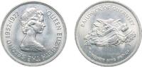 Guernsey 25 Pence Guernsey British dependency 1977 25 Pence - Elizabeth II (Silver Jubilee) Copper-nickel Royal Mint (207000) 28.28g UNC KM 31 -