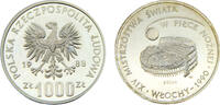Poland 1000 Złotych Poland People's Republic 1988 MW,Próba 1000 Złotych XIV FIFA World Cup, Italy 1990, Trial Strike -