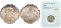 Austria 1 Crown Austria Archduchy of Austria Empire 1893 1 Corona - Francis Joseph I Silver (.835) (50124500) 5g NGC MS 62 KM 2804 Schön 7 -