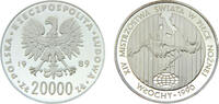 Poland 20000 Złotych Poland People's Republic 1989 MW 20000 Złotych XIV FIFA World Cup, Italy 1990 -