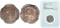 Spain 1 Real Spain Catholic Kings (1474-1504) ND (1497 - 1504) G Real - Ferdinand V and Isabella I Silver (.931) Granada Mint 3.4g NGC XF 40 -