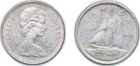 Canada 10 Cents Canada 1975 10 Cents - Elizabeth II (2nd portrait, Modified reverse) Nickel (99.9% nickel) 2.18g XF KM 77.1 KM 73 Schön 61b.2 Sc -