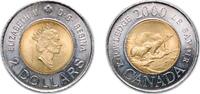 Canada 2 Dollars Canada 2000 2 Dollars - Elizabeth II (Knowledge) Bimetallic: aluminium bronze centre in nickel ring (29847000) 7.31g BU Ch RC-10 -
