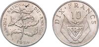 Rwanda 10 Francs Rwanda Republic 1974 10 Francs (Large type) Copper-nickel (75% Copper, 25% Nickel) (6000000) 10.41g BU KM 14.1 Schön 15 -