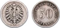 Germany 50 Pfennigs Germany Germany - 1871-1948 Second Empire 1876 A 50 Pfennigs - Wilhelm I (type 1 - large shield) Silver (.900) (Ag 900, Cu 100) -
